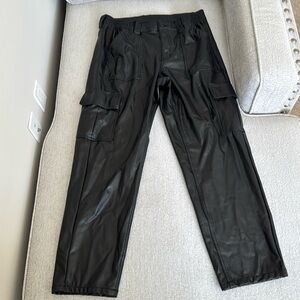 American Eagle Black Leather Pants (Size 14)